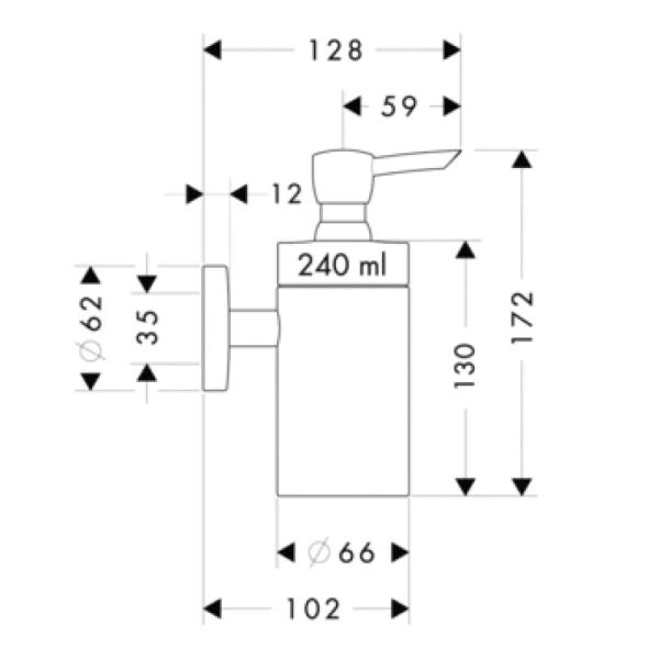 Дозатор 125 мл Hansgrohe Logis 40514000