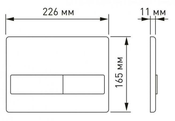 клавиша смыва berges novum l6 040016 черный глянец