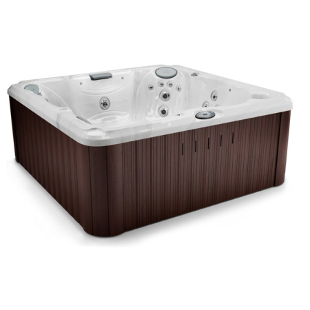 Минибассейн JACUZZI J235 ZI12ZM0E80 213х213х91 см отдельностоящий, гидро/аэромассаж, CLEARRAY, EcoShield, с крышкой, отделка: platinum / roasted chestnut