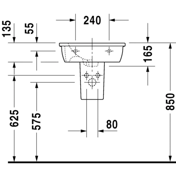 раковина подвесная duravit darling new 0731470000