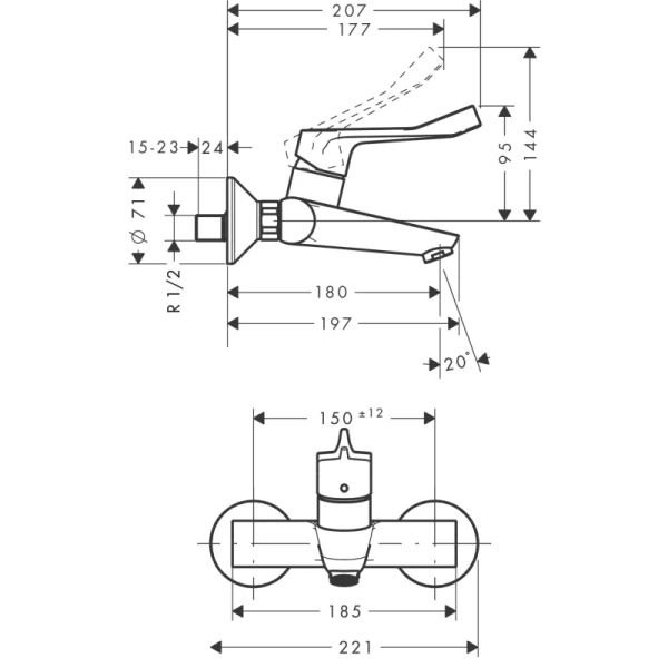 смеситель для раковины hansgrohe focus 31913000