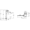 смеситель для раковины с донным клапаном jacob delafon odeon rive gauche e21030-bl-00