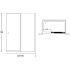 душевая дверь jacob delafon serenity 120 e14c120-ga профиль хром, стекло прозрачное