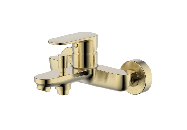 смеситель для ванны aquatek ника aq1840bg цвет золото шлифованное