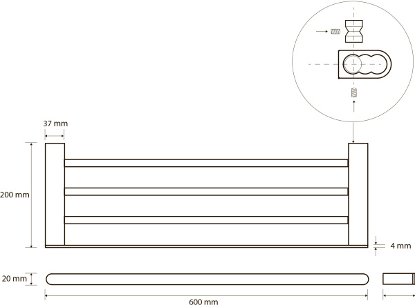 Полка для полотенец Bemeta Galla 108105080