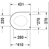 унитаз подвесной безободковый duravit starck 3 45270900a1, с сиденьем микролифт, цвет белый.