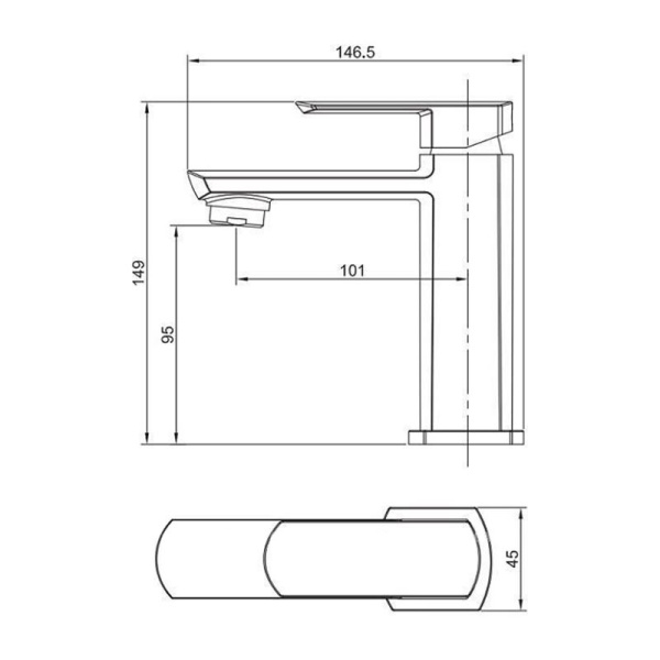 смеситель для раковины aquanet cinetic af120-10с цвет хром