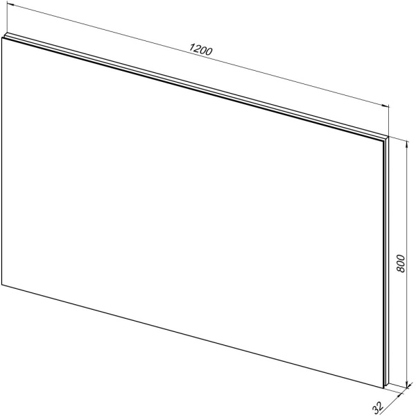 зеркало aquanet гласс 120 белый led