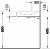 раковина подвесная 57.5 см duravit architec 0443580000