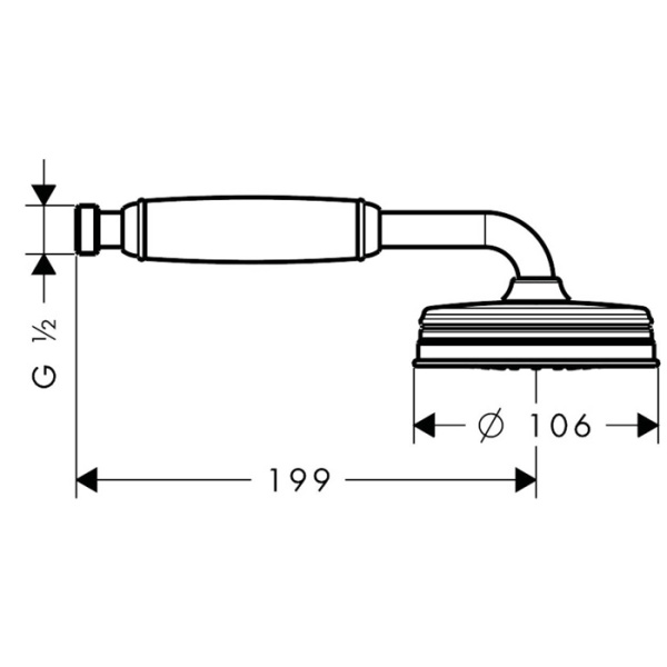 душевая лейка 106 мм axor montreux 16320000