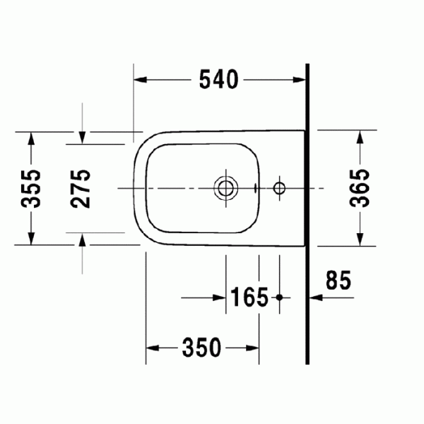 биде подвесное duravit happy d.2 plus 2258151300