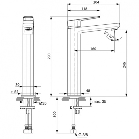 смеситель для раковины ideal standard tonic ii a6329aa