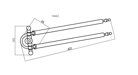 полотенцедержатель boheme brillante 10442 двойной хром