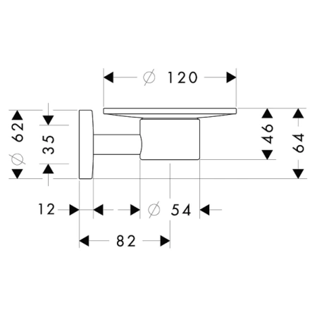 мыльница hansgrohe logis 40515000