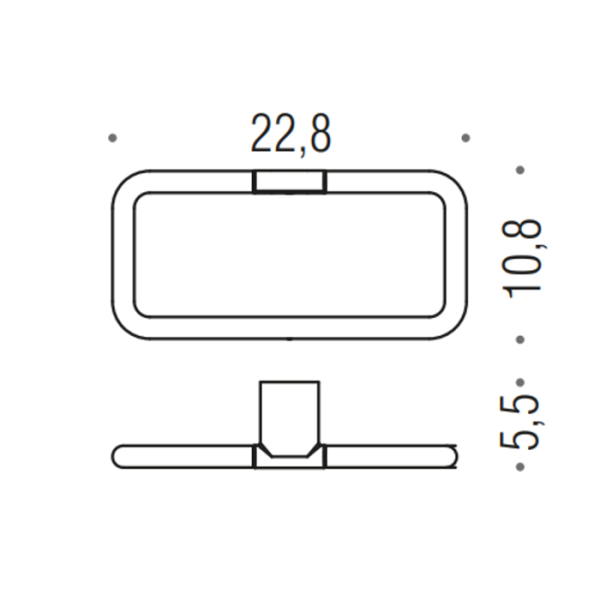 Colombo Design Mini Полотенцедержатель кольцо, чёрный матовый