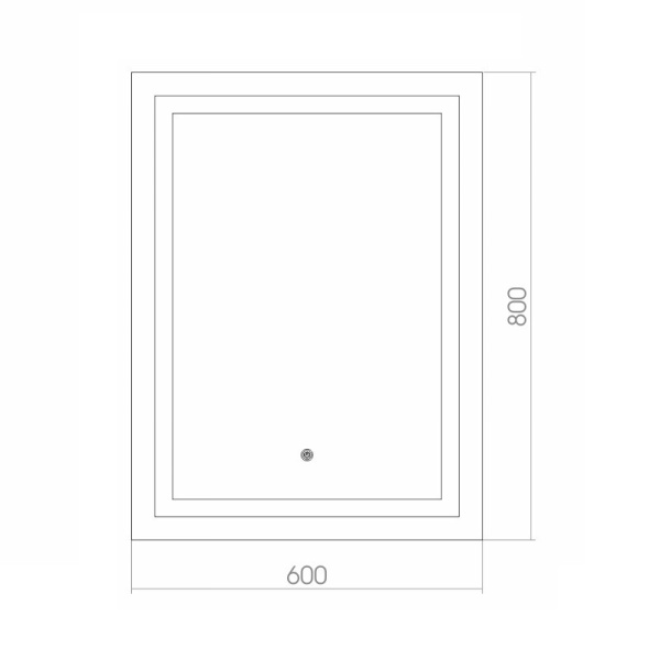 зеркало azario рига 600*800 сенсорный выключатель + подогрев + часы