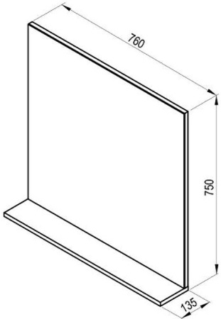 Зеркало Ravak Rosa II 76 X000001296 Белое