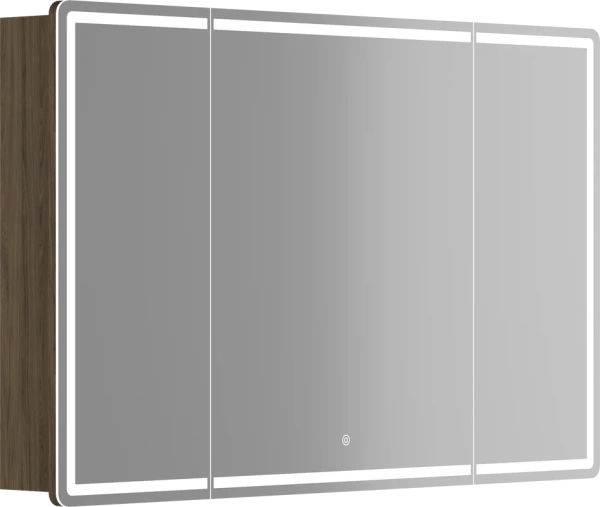 зеркало-шкаф sancos mirror 120 с подсветкой, дуб чарльстон