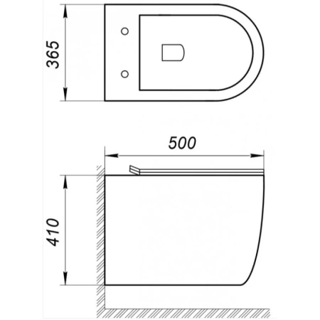 унитаз подвесной безободковый belbagno amanda bb051chr, без сиденья, цвет белый