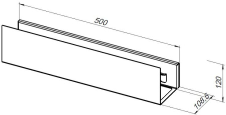 полка aquanet магнум 00302232 50x12 белая матовая, с крючками