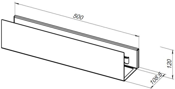 Полка Aquanet Магнум 00302232 50x12 белая матовая, с крючками