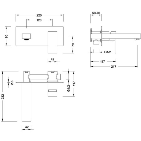 смеситель для раковины timo selene 2071/03sm с внутренней частью,