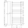 полотенцесушитель электрический margaroli sole 5144711crnb хром