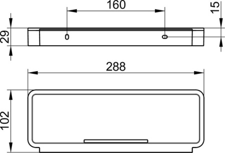 корзинка для душа keuco plan 14958 070037 нержавеющая сталь \ тёмно-серый