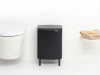 мусорное ведро brabantia bo hi 227226 12 л, матовое черное