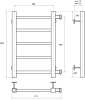 полотенцесушитель point вега pn71556 водяной, 50x60 см, хром