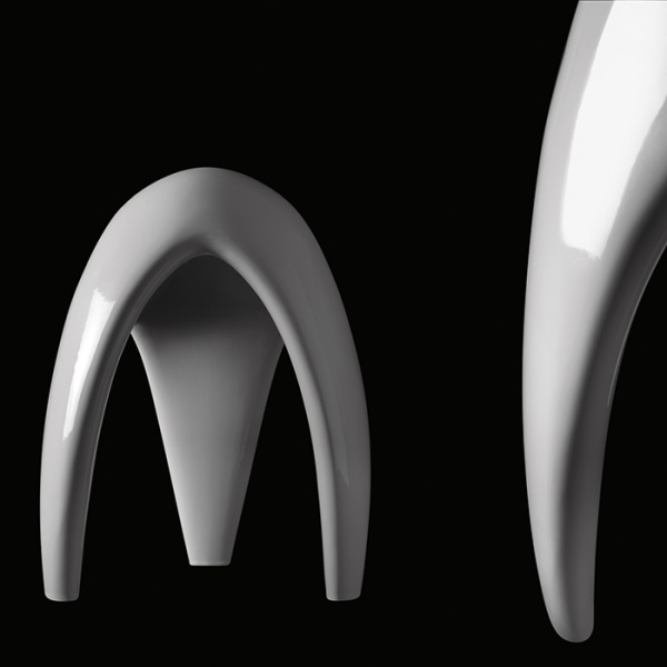 kerasan kerasan artwork малый архитектурный декор для ванной: стул на 3-х ножках "moscardino", напольный, цвет: белый