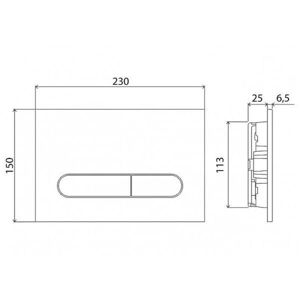 кнопка для инсталляции belbagno prospero bb005-pr-chrome цвет хром глянцевый