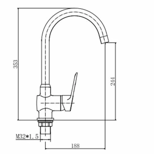смеситель для кухни fashun a4007