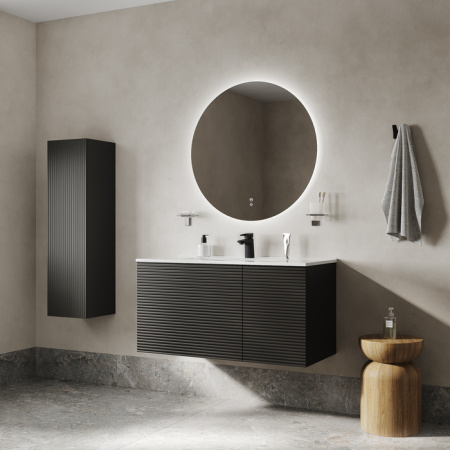 тумба с раковиной 100 см iddis bild bil10g0i95k, подвесная, цвет темно-серый