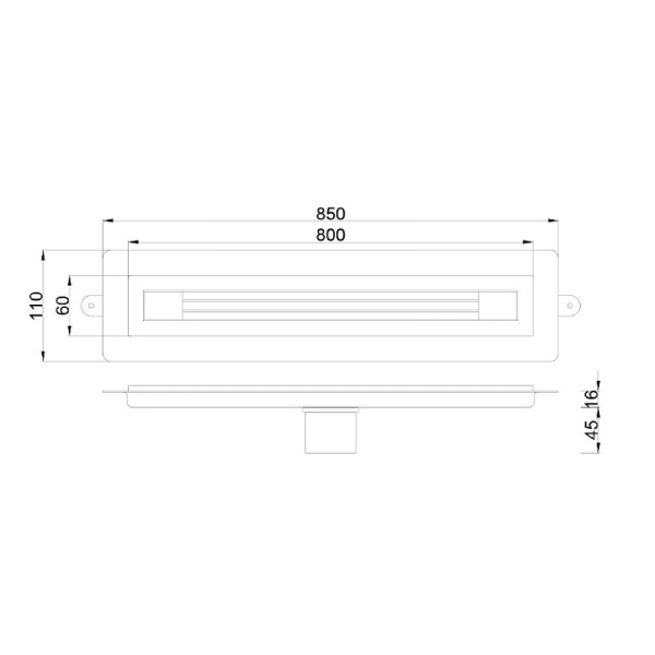 душевой лоток boheme b&t infinity 981-80-b 80 см, с решеткой, цвет черный