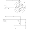 верхний душ gessi emporio 47384.149 ø300 мм, с кронштейном, цвет finox