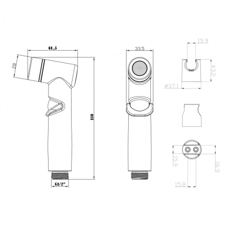 гигиенический душ lemark lm8088с хром