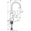 смеситель для раковины без донного клапана hansgrohe vivenis 75032000