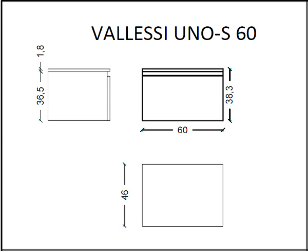 тумба boheme armadi art vallessi uno-s 60 897-060-l подвесная, цвет light oak