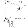 душевая система wasserkraft aller a12667white цвет белый | хром
