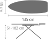 гладильная доска brabantia d 120206 135x45, ледяная вода