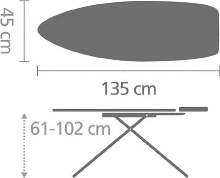 гладильная доска brabantia d 120206 135x45, ледяная вода