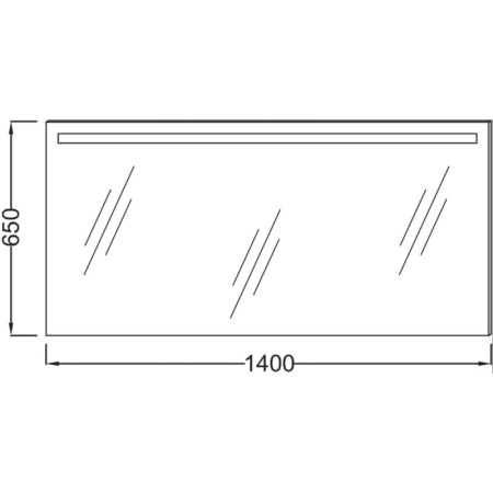Зеркало Jacob Delafon EB1420-NF 140x65 см, с подсветкой и подогревом с сенсорным выключателем