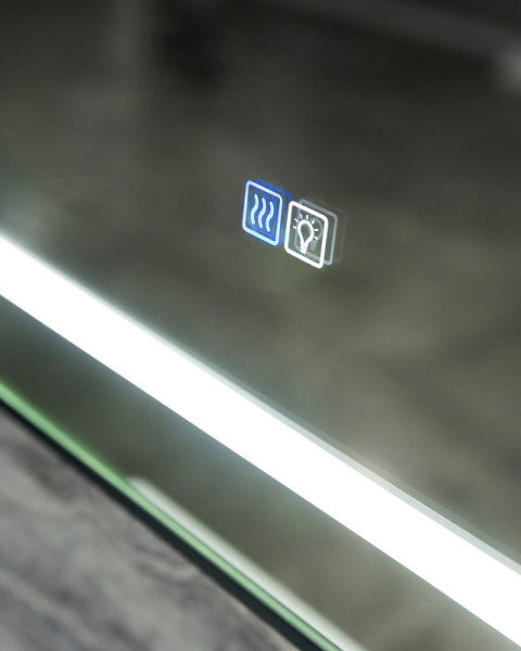 зеркало belbagno kraft 90 spc-kraft-900-800-led-tch-warm с подсветкой сатин с сенсорным выключателем и подогревом