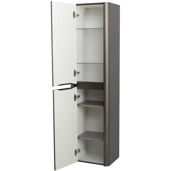 шкаф пенал cezares relax 40 relax-1500-2a-so-gm подвесной оружейная сталь