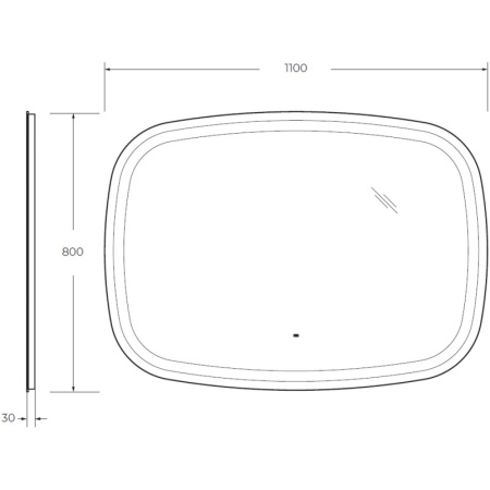 Зеркало 110x80 Cezares Molveno CZR-SPC-MOLVENO-1100-800-MOV