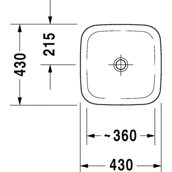 раковина встраиваемая 43 см duravit durastyle 0372430000