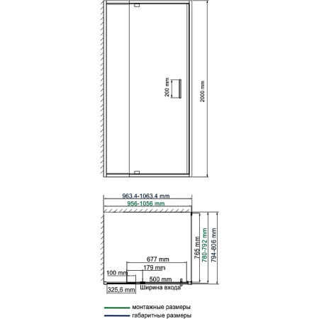 душевой уголок wasserkraft berkel 100x80 48p17 профиль цвет хром стекло прозрачное