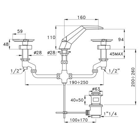 смеситель для раковины stella stella st 00011 cr00