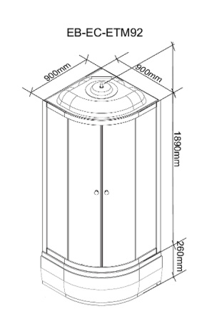 душевая кабина parly classic эконом 90x90 ecm921 без гидромассажа